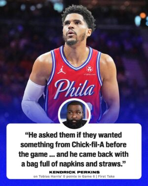 Kendrick Perkins Instagram - Kendrick Perkins didn’t hold back on Tobias Harris’ 0-point performance in Game 6 😅