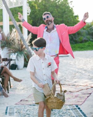 Kenny Brain Instagram - Flower power - I’m not going to lie, I fully blacked out before I walked down the isle and have zero recollection of this - but god damn, what a fun wedding #babyhowyoufeelin #flowerboy #flowerMAN 📸: @kathythomasphoto