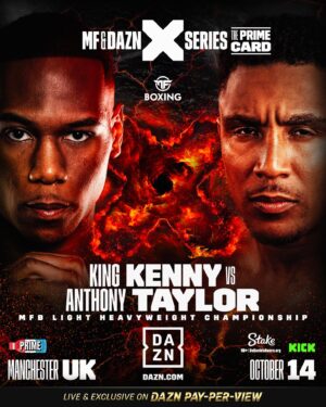 Kenny Ojuederie Instagram - Who's destined for the throne? 👑

@kingkennytv and @anthony_prettyboy makes for a blockbuster MFB Light Heavyweight Championship fight on the Prime Card, October 14th, on @daznboxing 🧨

#KSIFury | #PaulDanis | @mf_daznxseries | @drinkprime | @KickStreaming