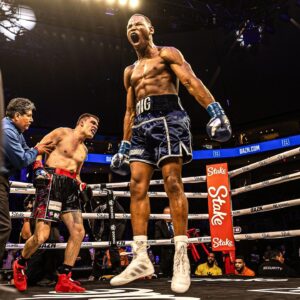 Kenny Ojuederie Instagram - “All you do is Jab, all your wins are controversial” …. NOW WHAT!?!? 🤫 Can’t wait to get back in the ring again. Thank you @misfitsboxing & @daznboxing for this opportunity 🥊💥