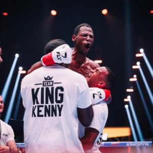 Kenny Ojuederie Instagram - BIG W!!! BACK IN BUSINESS!!! THROUGH TO THE SEMI FINALS!!! 🥊💨💥 @kingpynboxing