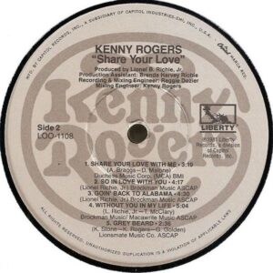 Kenny Rogers Instagram - Happy Birthday, @lionelrichie !! This week in 1981, Kenny Rogers released his #1 album SHARE YOUR LOVE, produced by Lionel. A follow up to the worldwide smash “Lady” (also written & produced by Lionel), the album featured three #1 hits: “I Don’t Need You,” “Share Your Love With Me” & “Through The Years”   “Blaze Of Glory” (Top 10). Background vocalists on the album included Lionel Richie, Michael Jackson, Gladys Knight & The Pips, Kin Vassy & Terry Williams. Lionel contributed several songs as a songwriter, and KR served as mixing engineer. Who loves this record? -Team KR