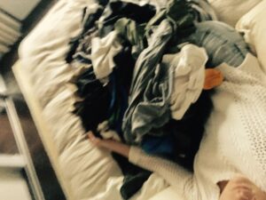 Kerry Bishé Instagram - warm clean laundry