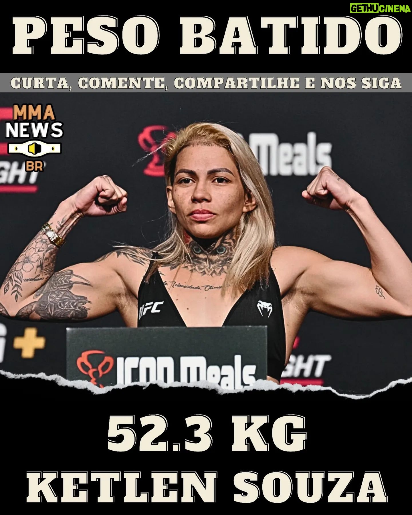 Ketlen Souza - 606 Likes - 🥊🇧🇷 PESO BATIDO!
Ketlen Souza bateu 52.3 kg na pesagem oficial para o #ufcvegas91
⏫️ Sigam @mmanews_br
❤️ Curta
📤 Compartilhe
