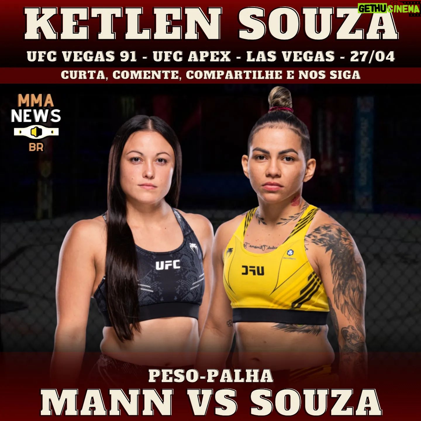 Ketlen Souza - 265 Likes - 🥊🇧🇷 CURIOSIDADES SOBRE KETLEN SOUZA:
● Venceu 8 lutas por nocaute
● Estréia no peso-palha
● Venceu 4 lutas no primeiro round
⏫️ Sigam @mmanews_br
❤️ Curta
📤 Compartilhe