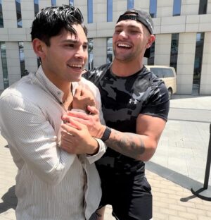 Kevin Lerena Instagram - I probably shoulda kept my right hand up to catch the left hook before I went in for the clinch 😂 ! Cheers Ryan Garcia - Your energy is big 📈 Keep speaking your mind ! Too many people shy away from sharing important truths that others need to hear AND NO - I am not a conspiracist, just a REALIST 💯 @kingryan 🥇