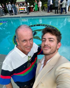 Kevin McHale Instagram - Happy Father’s Day to Daddio! Got to go to the @vp’s Pride event this week in DC and he was a hit! The rest of the week people just kept talking about him - per usual. King Cale, the life of the party, the man who can befriend a brick wall. 

*fun fact/ rumor but I like it: this is the first even held at the newly expanded outdoor area. The $ was initially put aside for the expansion by the last VP. So the first event was a Pride event and the first time a drag queen performed at the residence - @66wind99! Poetic. 🌈 

Thank you @shanewjordan & @drrickhendrix for including us in this special event. And thank you to everyone who was so kind to my dad, he hasn’t stopped talking about meeting so many wonderful people!