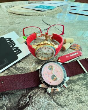 Kevin O'Leary Instagram - Mr. @patekphilippe meet Mr. @tudorwatch These two beauties are my special guests today for day one of the @f1  here in #miami I can’t understand people that only wear one #watch when you have two wrists. Besides you always need to know what time it is in #abudhabi It’s the capital of capital!