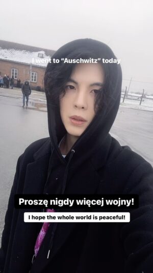 Ki Su Instagram - I went to “Auschwitz” today 
I was so sad when I saw the history that hurt
I meet fans from all over the world when I go to concerts 
What I feel when I meet my fans is that we’re not from another country! I feel like we‘re all the same people
Please, I hope there will be no war or massacre in the future in this world! I love people from all countries
Let‘s be thankful for today! I love you so much. Thank you for not getting sick and living a healthy life today 049 

#Auschwitz #Poland