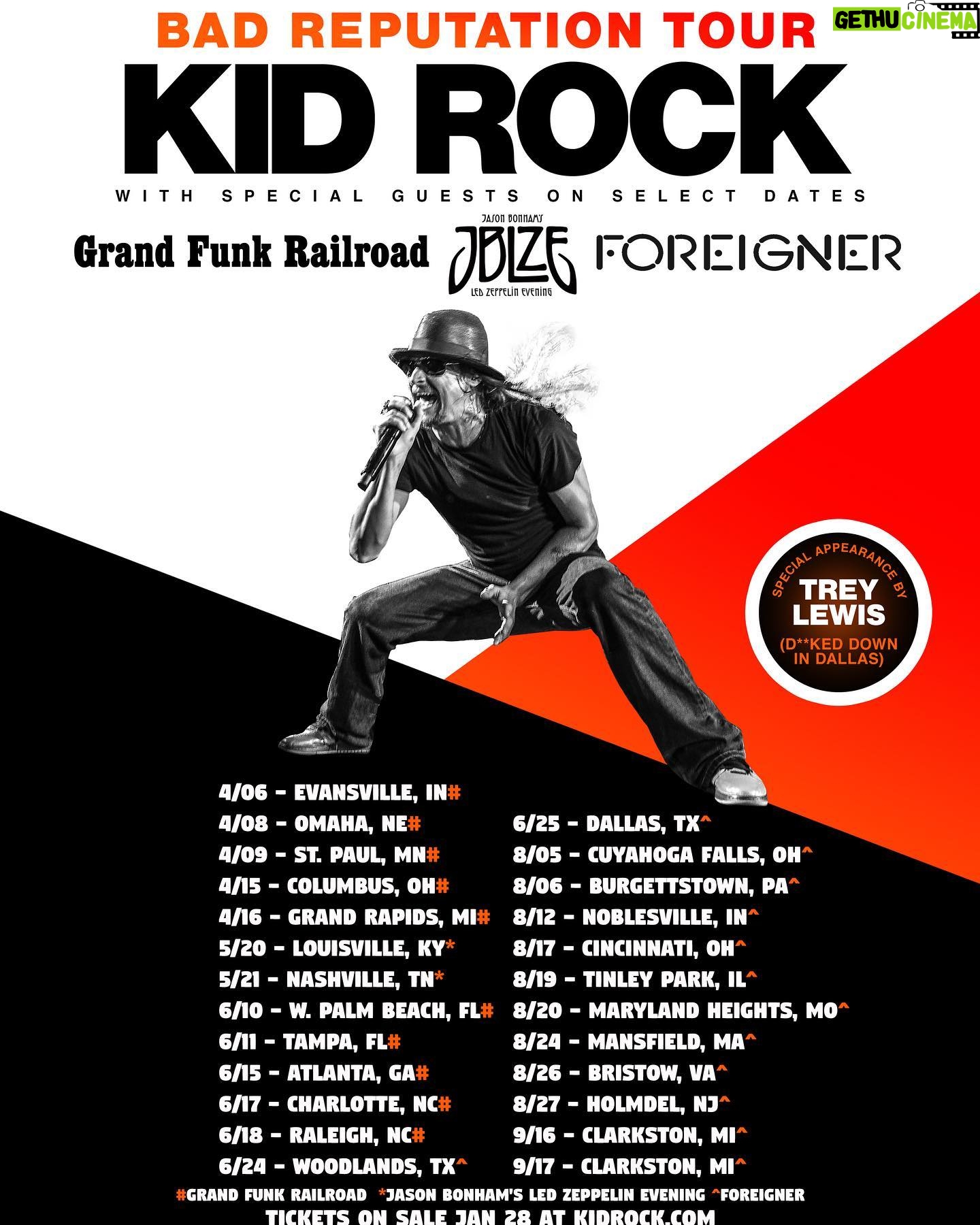 Kid Rock - 24.4K Likes - Bad Reputation Tour with special guests you don’t want to miss!