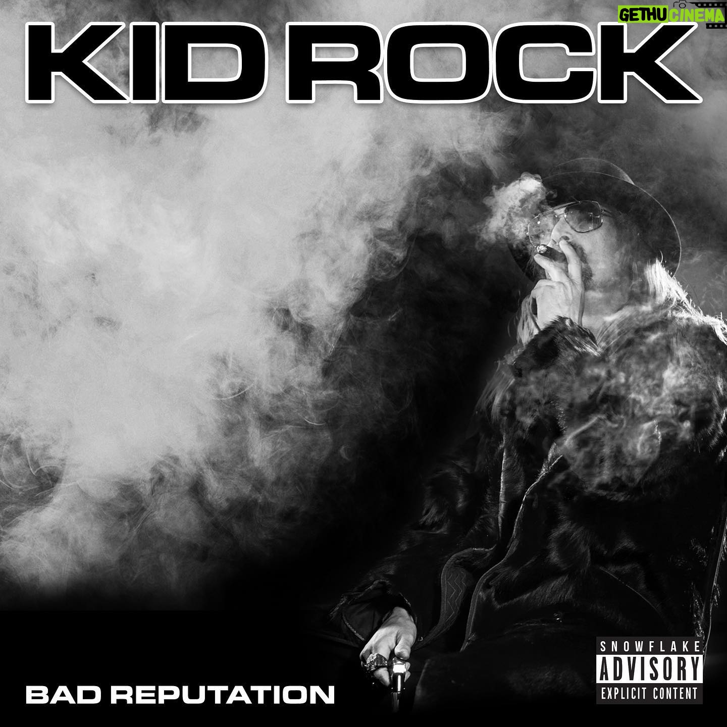 Kid Rock - 29.4K Likes - Kid Rock has 18 new songs coming your way!
The album is called BAD REPUTATION.
Available Digitally March 21st.
Physical Cd’s available April 6th.
Pre-order the CD now: Link in Bio