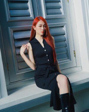 Kiki Lim Instagram - My always mood after dying red hair ❤️‍🔥