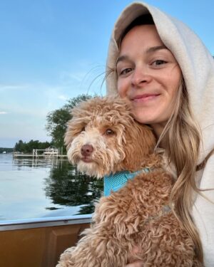 Kim Boutin Instagram - Lately 🚴‍♀️⛸️🏞️🐶🎤🍽️