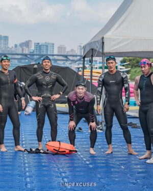 Kim Dong-hyun Instagram - 첫 오픈 워터🔥 수영1.1km 사이클 50km #🏊 #🚴 #triathlon