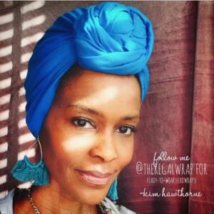 Kim Hawthorne Instagram - Ever wonder where I get all my headwraps? From ME! They are pre-tied, secure and ready-to-wear! Follow @theregalwrap. 10% off when you sign up for our emails!

#TheKimHawthorne #headwraps #alopecia #protectivestyles #cancertreatment #cancersupport #blue #blessed #celebrityfashion #turbans