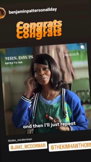 Kim Hawthorne Instagram - ‼️Y'all I'm popping up on your TV screens. Such a fun project! Mrs. Davis on Peacock! Prepare to laugh! ‼️
#mrsdavis #thekimhawthorne #mrsdavispeacock #blessed. #grateful