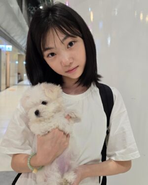 Kim Tae-yeon Instagram - 태연양이랑~ 콩이 💜
#누나를제일좋아함 🩷🩷

.

#말티즈 #콩이 🐶