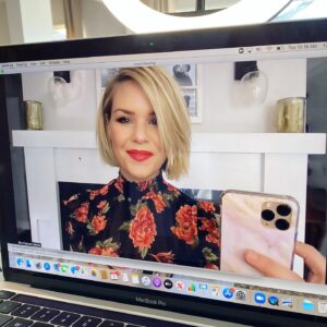 Kimberly Caldwell Instagram - Step into my office! Never could I explain how fortunate I feel to have a job. A reason to put on real clothes, a red lip, and connect with people, even if sometimes I don’t even leave my house. I truly cherish being a mom but having something for myself is so personally fulfilling and I am forever grateful. 👄 @nbccalive