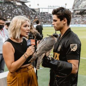 Kimberly Caldwell Instagram - Yesterday was a family occasion. Honored to sing and even brought @nbccalive to my favorite place in LA to celebrate my hubby. @lafc ⚽️ 🎙 @jordancharvey 📷 @imadshoots