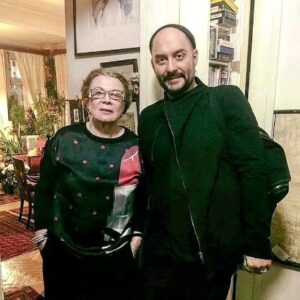 Kirill Serebrennikov Instagram - THE YEARS WITH ALLA. 
The algorithm collected my photographs with ALLA DEMIDOVA, russian theater superDiva, who once wrote on the wall in the Gogol Center “The POSTMAN always rings twice,” meaning that the Theater on Kazakova largely followed the Theater on Taganka. Alla worked at Taganka for many years, and at the Gogol Center she appeared both on stage and in the hall as an invited guest star and as members of the Arts Board of the Théâtre.