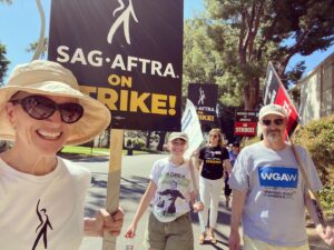 Kirsten Nelson Instagram - New location. Same resolve. Currently working on how to use ‘Hollywood accounting’ to write-off new trainers... #sagaftrastrong #wgastrong