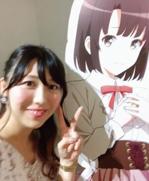 Kiyono Yasuno Instagram - 🌸
幸せに満ち満ちて。
自撮りぶれぶれ。。
ちょっと遅くなっちゃったけど、
恵、おめでとう❣️
愛！！！！！！！ #加藤恵 #誕生日 
#happybirthday 
#冴えカノ
