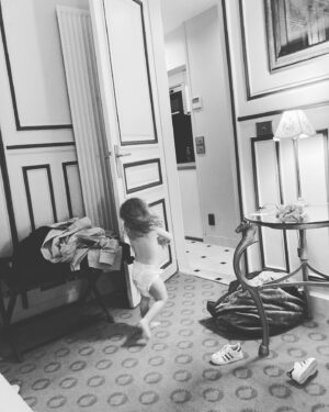 Klara Kristin Instagram - Some vibe and food from the days in Paris 

1. A fan of MIU MIU 
2. My foot 
3. An incredible café latté at Rue Oberkampf
4. My sister and I 
5. Cute morning at Residence Henri IV 
6. Obsessed with vegetables I bought at the market 
7. Bobbie Celeste and Daddy Toby 
8. The specialty of Michella Bredahl 
9. Bobbie Celeste running in her suite 
10. The bed of Michella