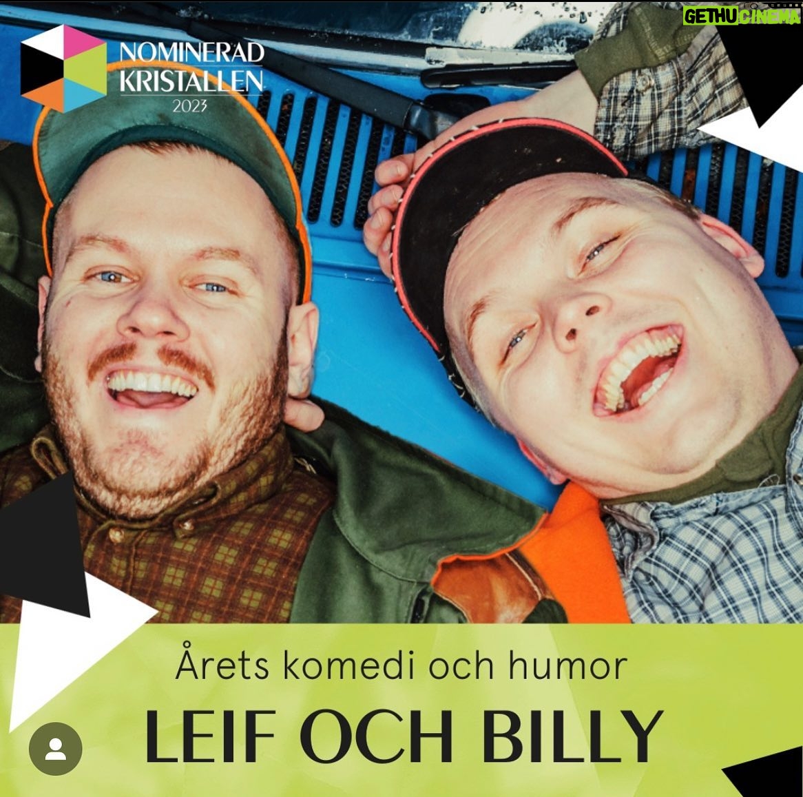 Klas Eriksson - 35.1K Likes - Så otroligt stolt och glad över att vi fått två fina nomineringar för Leif & Billy och att lilla jag fått en nominering också. Det värmer i hjärtat ❤️