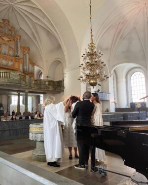 Kodjo Akolor Instagram - Beautiful day yesterday celebrating Zen’s first year in life with a baptism and ceremony in the same church where we got married 10 years ago - full circle of life and love with the people we cherish by our side 🤍👼🏽