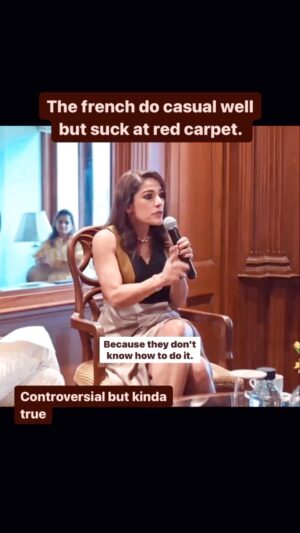 Koel Purie Instagram - Clearly (too) vocal 🫣
I admit i’m truly gifted at speaking before thinking.
But 
Think about it before you disagree🙏🏽 
And
Get your copy of #clearlyinvisibleinparis or be on team #missout 😝

Talking to magnificent multitasker  @karishma.mehtaa 
Authors afternoon organised by @prabhakhaitanfoundation @rupa_publications 
Venue @tajbengal 
Wearing @ampmfashions 
Styled by @nehasibalkapoor @instarunkapoor 
Talking @ #toomuch 

#controversial  #trolledagain #polemic #borncontroversial #speakwithoutthinking