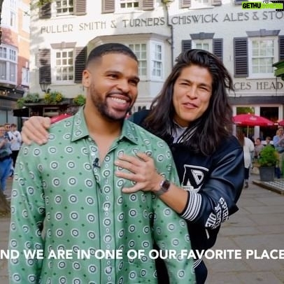 Kola Bokinni - 16.1K Likes - Me and @cristofernandez.mx went to our favourite pub in Richmond to answer questions about a sport we have no idea about 🤷🏾♂️ with the @miamidolphins 🐬 also got the chance to reveal a draft pick for them which is amazing 🤩 🏈