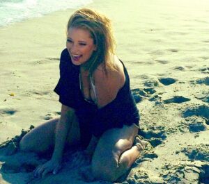 Kristen Renton Instagram - Little #TBT to my first billboard shoot for @138losangeles and #FuschiaCouture. Damn it was cold that day! 😆🌊 #Malibu #Modeling #TBT #Swimsuit #TooColdForThis