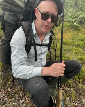 Kristian Matsson Instagram - One gazillion mosquitos, gnats and horseflies couldn’t take away my love for @rolfnylinder , @jazznflyfishing and @sistabossen . Here’s from our romantic getaway week in a wicked beautiful and silly sweaty to get up mountain in northern Norway. Thank you for your madness❤️