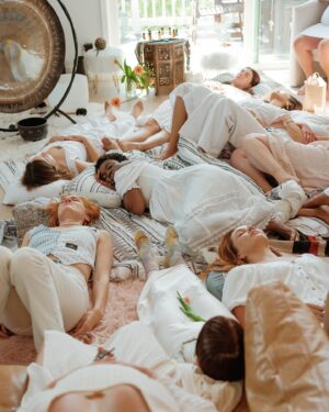 Krys Marshall Instagram - A Mama’s Blessing 🌸

This pregnancy journey has had some major highs and lows and I'm just overwhelmed with gratitude for the coven of sisters who I can lean on for support. 

A massive Thank You to my besties Ashley & Ann Marie, for organizing, orchestrating and making me feel so loved. 💕

📷: @blisskatherine
Sound bath: @sahara_sounds 
Aromatherapy & tarot: @shannmarydix