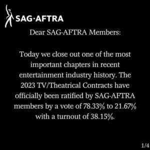Krystin Goodwin Instagram - Certainly a moment in history.  #sagaftra