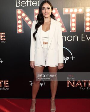 Krystina Alabado Instagram - NY Premiere Better Nate Than Ever 💫🏙
 
Sharing #BetterNateThanEver with the Broadway community last night was everything!!!! We all had dreams like Nate and Libby and it was so magical to watch it in NYC surrounded by incredible artists! You can stream the movie April 1 on @disneyplus !! You definitely do not want to miss it!!!! And congrats to ALL involved you’re all STARS!!!!!!!

Thank you to @timfederle for creating this beautiful movie that will inspire theatre kids everywhere and for having me!! I’m so proud to be in it!

Special shoutout to @pattygoody84 @bgbknox and @thetelseyoffice I know I play a mean lil casting director, but damn it’s not from experience because you ppl are the greatest humans out there! Thank you thank you and congratulations!!

And thanks to @princesskylenyc @efg105 and @mallorytuckerpierro for being the dream team 🤍🤍🤍🤍🤍

Last but not least thank you to my sister stylist @juliannaalabado for always helping me with my carpet LEWKS!! I legit can’t get dressed without you lol