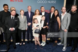 Krysty Wilson-Cairns Instagram - #TheGoodNurse New York Premier at the @paristheaternyc It’s out in selected cinemas tomorrow and on #Netflix October 26th. Hair by @_marcosantini1 make up by @gpcbeauty styling by @holly_macnaghten with a bespoke suit by @thedecklondon_