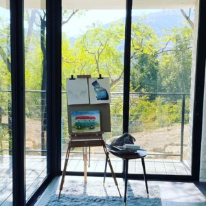 Kunjue Li Instagram - My art corner. #art #watercolor #everyday #littlejoys 我想画下这片山川河流，我想诉说这些五彩缤纷，在这山河动乱之计，我想守护这一份宁静。#wewillwin