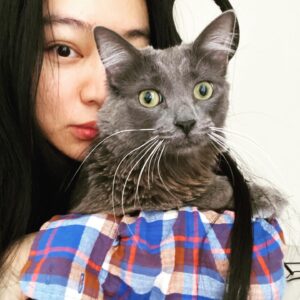 Kunjue Li Instagram - The fear in her eyes... lol #mimi