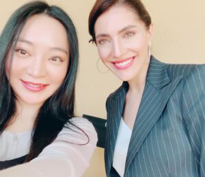 Kunjue Li Instagram - Taking about out of my league, she is my girlfriend in the movie, and she is a Bond girl. #outofmyleague #film #pretendlife @caterina_murino_official