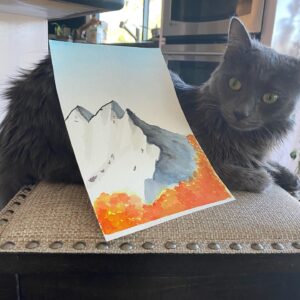 Kunjue Li Instagram - Mimi approves! #watercolor #painting #qurantinelife #catsofinstagram #saturdayvibes