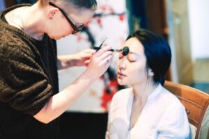 Kunjue Li Instagram - This photo popped up today, it was taken when I first started out in acting. #chineseactress #london #makeup #throwback #memories #love