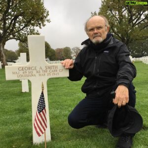 Kurtwood Smith Instagram - On this Memorial Day 2021 I honor my father Major George A. Smith, KIA during WW2. He began the war in 1942 as a fresh faced 2nd Lieutenant. He flew a C 47 transport plane dropping commandos behind the lines and sometimes equipment and supplies to troops on the move. Among the operations he participated in were the invasions of Sicily and Italy, as well as the resupplying of the D Day invasion force on June 7 ‘44. Then having been promoted to Major he participated in Operation Market Garden. He was by then the Commanding Officer of the 49th Troop Carrier Squadron. On March 24, 1945, a few weeks before the end of the war, he was killed in action leading the entire 313th Carrier Group in Operation Varsity, the crossing of the Rhine, for which he was awarded The Distinguished Service Cross. He was 22 years of age and he had never seen his son. #memorialday