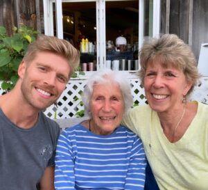 Kyle Cooke Instagram - It’s a bittersweet Mother’s Day having lost my grandmother in March, but here’s one of my favorite pics of her from 2021. She hadn’t left VT due to Covid but we got her down to the beach at the ripe age of 98 years old. Our true matriarch - she will be missed! #happymothersday