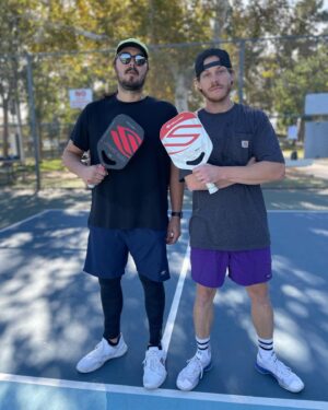Kyle Newacheck Instagram - Happy to play alongside my bro @blakeanderson with our new paddles!  Thanks @selkirksport ❤️