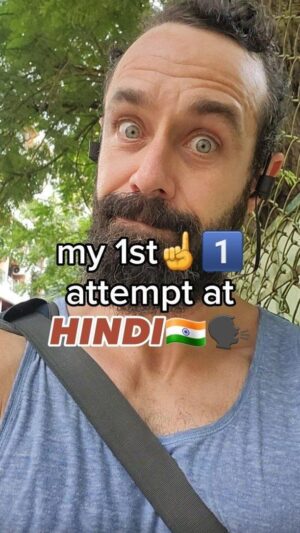 Kyle Paul Instagram - AMERICAN🇺🇸 vs HINDI🇮🇳💪

Can a discount Thor looking guy destroy💥 a language for all people?... if so, sorry India.🙇‍♂️

It's weird, I feel my Hindi skill immediately dropped a level when trying to speak to someone in the real world, not a dedicated classroom.👶

Sorry Mumbai, I got to keep trying.

#hindi #india #fail #travel