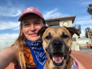 Kym Jackson Instagram - Last beach day with the Priss.... my little mischief maker. 

Lead with the better pic of Priss over the better pic of me 🙈 #truelove 

Did you know dogs can do an entire poop made of sand? Neither did I... #nowyouknow 

#doggo #pupper #beachday #pooch #mydoggie #dogs #dogsofinsta #missthis #prissyjackson