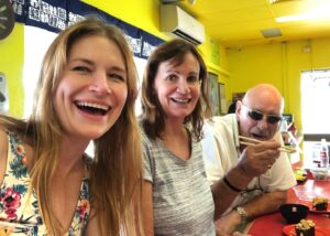 Kym Jackson Instagram - Back in QLD with this clan! It’s Daddio’s birthday tomorrow!

.

.

.

#mumsy #daddio #nomnom #parents #family #sushi #happybirthdaydad #mum #dad