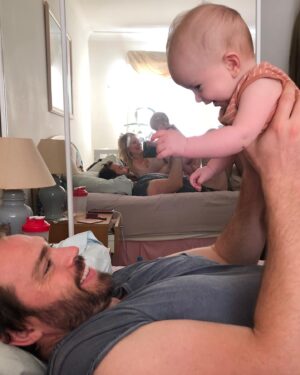 Kym Jackson Instagram - The way this kid looks at you… it’s everything. You’re his hero, his brave protector, his playmate, his rock, his nap buddy, his musical magician, and his nappy change slave-man.  You are an incredible father and we are both so very much in awe of you every day and so very very lucky to have you. Happy first Father’s Day, baby! 

#aussiefathersday #fathersday #father #dad #dadlife #firstfathersday #husband #dadgoals #amazingdad
