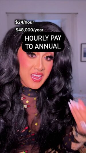 Kyne Santos Instagram - A quick way to mentally calculate a job’s annual pay if you know it’s hourly pay — assuming 40 hours a week x 50 weeks a year, just multiply by 2000, or 2 and then add a thousand onto the end!